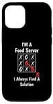 Coque pour iPhone 12/12 Pro Je suis un serveur de nourriture Je trouve une solution