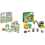 LEGO 10994 Duplo Ma Ville La Maison Familiale 3-en-1, Maison de Poupées & Duplo 10931 Le Camion et la Pelleteuse - Jeux de Voiture sur Le théme du Chantier pour Les Enfants de 2 Ans et Plus