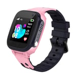Kids Smart Watch Phone LBS Tracker Voice Chat SOS Two-Way Call Watch Touch Screen Camera Smart Watch for 3-12 Years Old Boys Girls Fashion Christmas Birthday(Pink)