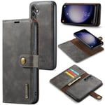 DG.MING Samsung Galaxy A55 Plånboksfodral med avtagbart skal, Brown