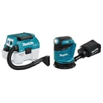 Makita DVC750LZ 18V Li-ion LXT Brushless L-Class Vacuum Cleaner - Batteries and Charger Not Included, Blue & DBO180Z 18V Li-Ion LXT Sander - Batteries and Charger Not Included