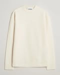 Jil Sander Boiled Merino Round Neck Sweater Off White