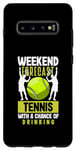 Coque pour Galaxy S10+ Prévisions de week-end Tennis Sports drôles