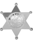 Silverfärgad Western Sheriffstjärna