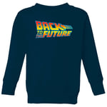 Back To The Future Classic Logo Kids' Sweatshirt - Navy - 3-4 Years