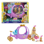 Enchantimals Royals coffret Carrosse Royal avec mini-poupée Peola Poney et figurine animale Petite, 7 accessoires inclus, jouet pour enfant, GYJ16