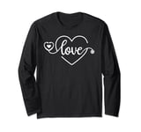 Love Nurse Valentine Stethoscope Heart Nurses Valentines Day Long Sleeve T-Shirt