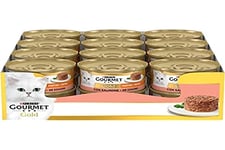 Purina Gourmet Gold Tartelettes Humide Chat Saumon - 24 boîtes de 85 g chacune - Lot de 24 x 85