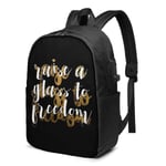 Lawenp Hamilton Durable Travel Backpack School Bag Laptops Backpack with USB Charging Port for Men Women