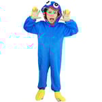 Huggy Wuggy Kostym Poppy Playtime Suit Barndräkt Blue L(130)