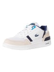 LacosteT-Clip 124 5 SMA Leather Trainers - White/Blue