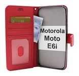 New Standcase Wallet Motorola Moto E6i (Röd)