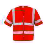 FRISTADS Varselväst 500 NV, klass 3 - VARSELRÖD / L/XL