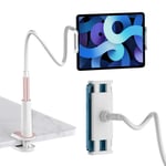 SmartDevil Gooseneck Tablet Holder, 360°Flexible Phone Holder with 0.8m Lazy Arm for Bed,Desk,Livestreaming,Universal Tablet Stand for iPad 10.5 9.7,Air mini 5 4 3,Samsung Tab,Switch,4.6-11"-Rose gold