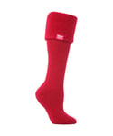 Heat Holders Womens - Ladies Thermal Wellington Boot Socks in 7 colours - Red Nylon - Size UK 4-6.5