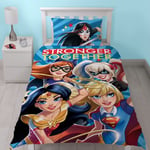 DC SUPER HERO GIRLS SINGLE DUVET COVER SET POLYCOTTON OFFICIAL NEW FREE P+P