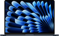 MacBook Air 15-tum, M3 8-core, grafik 10-core, 16GB RAM, 256GB SSD, Midnatt
