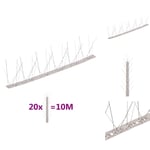 Djuravvisande medel - Living 5-raders fågelpiggar i rostfritt stål 20 st 10 m