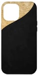 Coque pour iPhone 14 Pro Max Cadre doré sur motif noir et doré