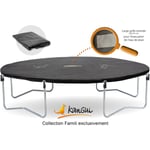 Bâche de protection pour trampoline 430 en pvc noir - Noir - Kangui