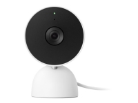 Google Nest Cam - Nätverksövervakningskamera - inomhus (kabel) - färg (dag/natt) - 2 MP - 1920 x 1080 - 1080p - ljud - trådlös anslutning via Wi-Fi - H.264 - Vit