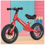 QMMD 12.5 Inch Balance Bike for 2-6 year old Boy Girls Lightweight Balance Training Bicycle No Pedals for Kids Ride On Bicycle Adjustable seat Ride-On Toys Gifts,A red spokes
