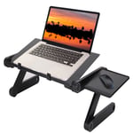 Adjustable Versatile Laptop Desk Table, Sofa Desk for Laptop with Big Cooling Fan and Removable Mouse Board, Lightweight Portable Folding Notebook Stand for Work, Reading, Writing, Drawing, Gaming