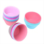 LLLKKK Set of 12 Pieces(1 Dozen) 3cm Mini Muffin Cup Round Silicone Cake Baking Molds Cupcake Pan (Color : A)