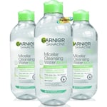 3x Garnier Micellar Cleansing Water GREEN Make Up Remover 400ml Combination Skin