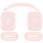 Skyddssats för AirPods Max, Huvudbandsöverdrag + TPU-fodralsskydd + Silikonöronkuddar, Svettbeständig Tillbehör, Lätt att Tvätta, Repskydd