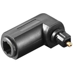 TOSLINK Male to Female Right Angled Adapter for SPDIF Optical Cable - Rotatable