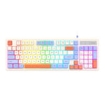 K-Snake Wired E-Sports Keyboard Mouse Mechanical Feel 98 Key Desktop Computer Notebook Keyboard, Style: Single Keyboard (Blue)