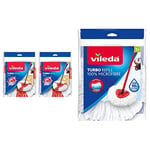 Vileda EasyWring and Clean Turbo Classic Microfibre Mop Refill Head with 2-in-1 Microfibre Mop Refill Head, Pack of 2