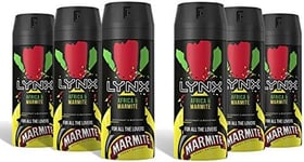 Lynx ~ Africa & Marmite ~ Deodorant & Body Spray ~ 150Ml ~ X 6
