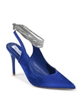 19V69 ITALIA Womens Chanel Pump HL032 Cream, Blue, 6 UK