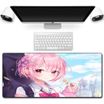 HOTPRO Mouse Mat Size XXL Large 900X400X3MM,3D Anime Desk Pad,Long Stitched Edges Waterproof Non-Slip Rubber Base Mousepad Great for Laptop,Computer & PC Life In A Different World-2