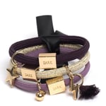 DARK Hair Ties With Charms Combo Rich Plum