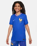 FFF (Men's Team) 2024/25 Match Home Older Kids' Nike Dri-FIT ADV Football Authentic Shirt