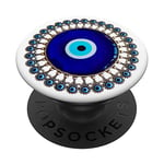 PopSockets Valentine Day Gift For Her Him, Evil Eye Bead Turquoise Blue PopSockets PopGrip: Swappable Grip for Phones & Tablets