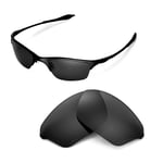 New Walleva Polarized Black Replacement Lenses For Oakley Half Wire XL