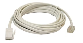 Electrovision White BTM-RJ11 Modem Cable, plug directly into a standard BT wall socket and it's compatible with the majority of telephones and modems. Available in 2 or 3 metres. (2)