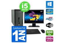 HP Unité Centrale Hp Pc tour hp 400 g1 ecran 19" intel i5-4570 ram 16go disque 500go windows 10 wifi