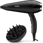 Babyliss Turbo Smooth 2200W Hair Dryer  Large  Ionic Curls Nozzle Diffuser-5572U