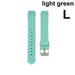 Silicone Wristband Smart Watch Strap Bracelet Light Green L