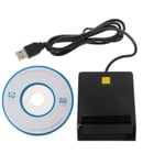 1.5m Black Usb 2.0 Smart Card Reader Adapter Emv
