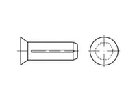 Toolcraft To-5439183 Skruv Med Försänkt Slits (Ø X L) 3 Mm X 10 Mm Stål 500 St