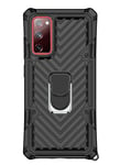 stilluxy compatible with samsung galaxy s20 fe case s20fe phone s20 f e slim cover kickstand ring holder 6.5 inch (Black)