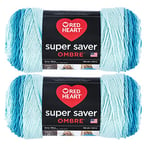 Red Heart Super Saver Jumbo Scuba Ombre Lot de 2 paquets de 283 g – Acrylique – 4 moyens (peignés) – 450 m – Tricot/Crochet