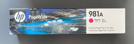 Genuine HP Ink - 981A MAGENTA / PAGEWIDE ENTERPRISE 556 586 (INC VAT) BOXED