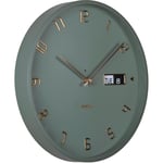 Karlsson Data Flip Wall Clock Veggklokke KA5953GR - Unisex - 30 cm - Kvarts urverk